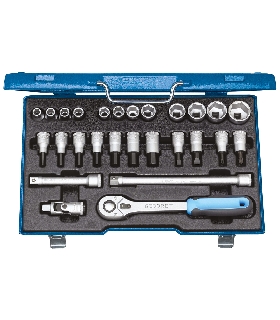 JUEGO DE LLAVES DE VASO 1/2"" 27 PZAS HEXAGONAL 10-30 MM 6139750 GEDORE